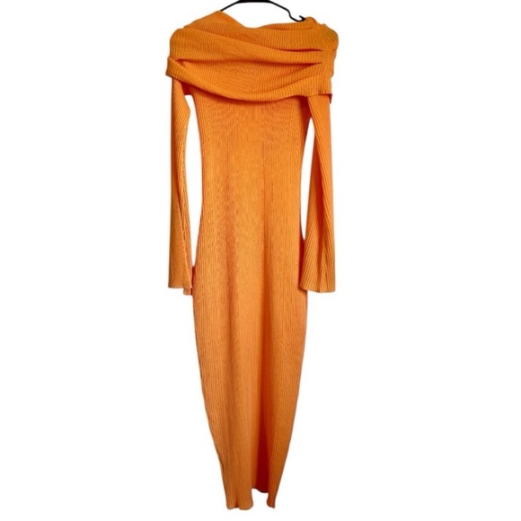 SER.O.YA Tallulah Midi Dress Papaya - Picture 2 of 10